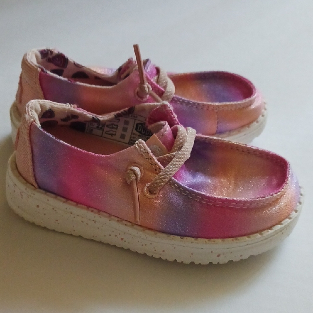 Hey Dude Kids Sneakers in Pink and Purple